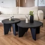 zestaw eleganckich stolików do salonu
