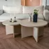 zestaw betonowych stolików beż